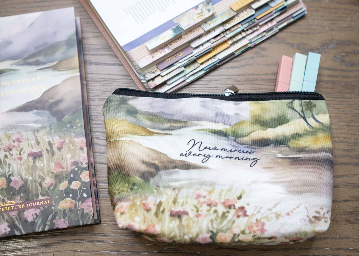New Mercies Bible Verse Pencil Case | Scripture Pencil Pouch