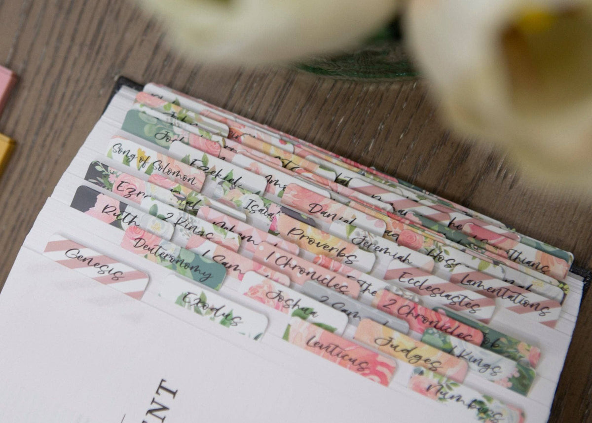 Bible Index Tabs | Floral Bible Tabs