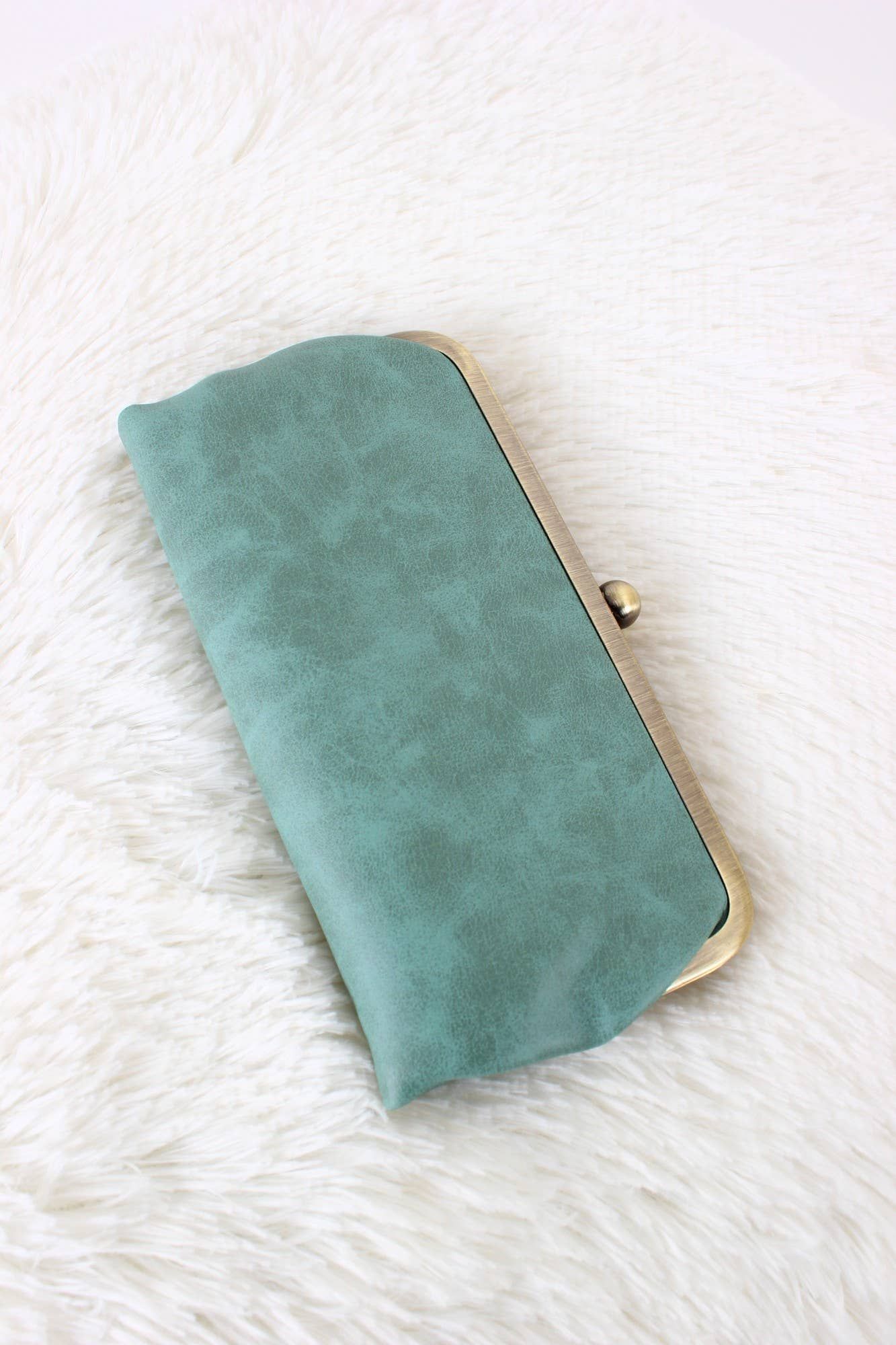 Karen Kiss Lock Clutch Bag