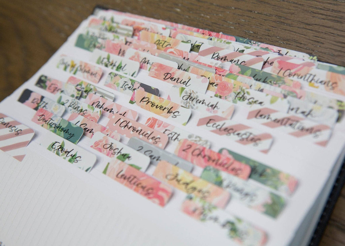 Bible Index Tabs | Floral Bible Tabs
