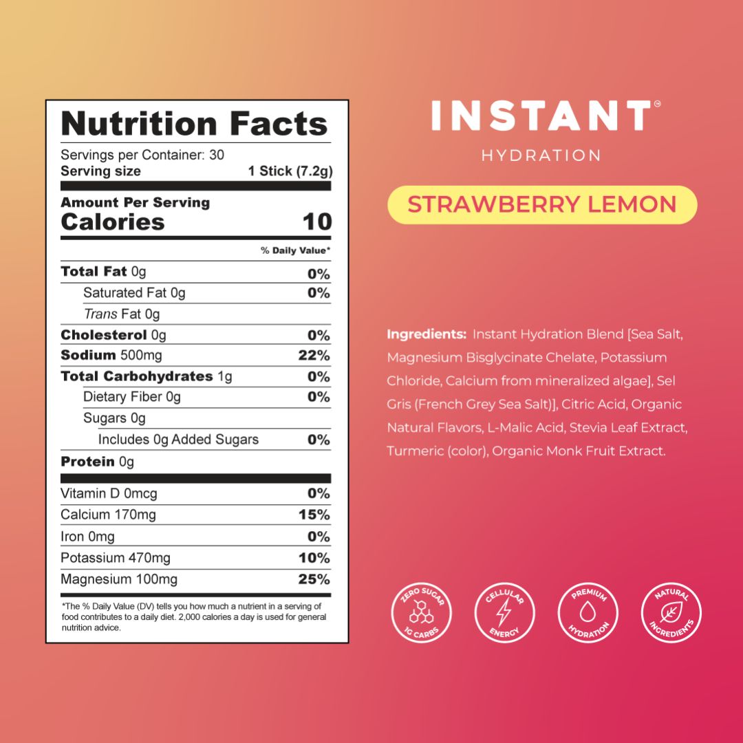 Strawberry Lemon - Instant Hydration Packets