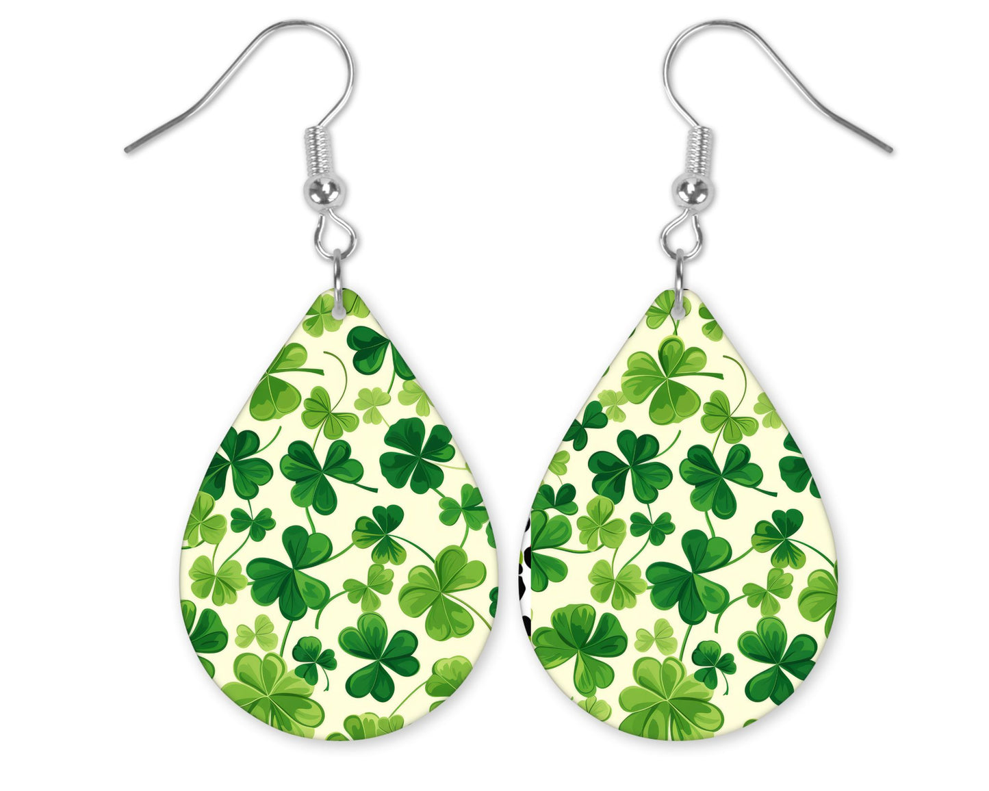 Shamrock Tear Drop Earrings-Choose Design