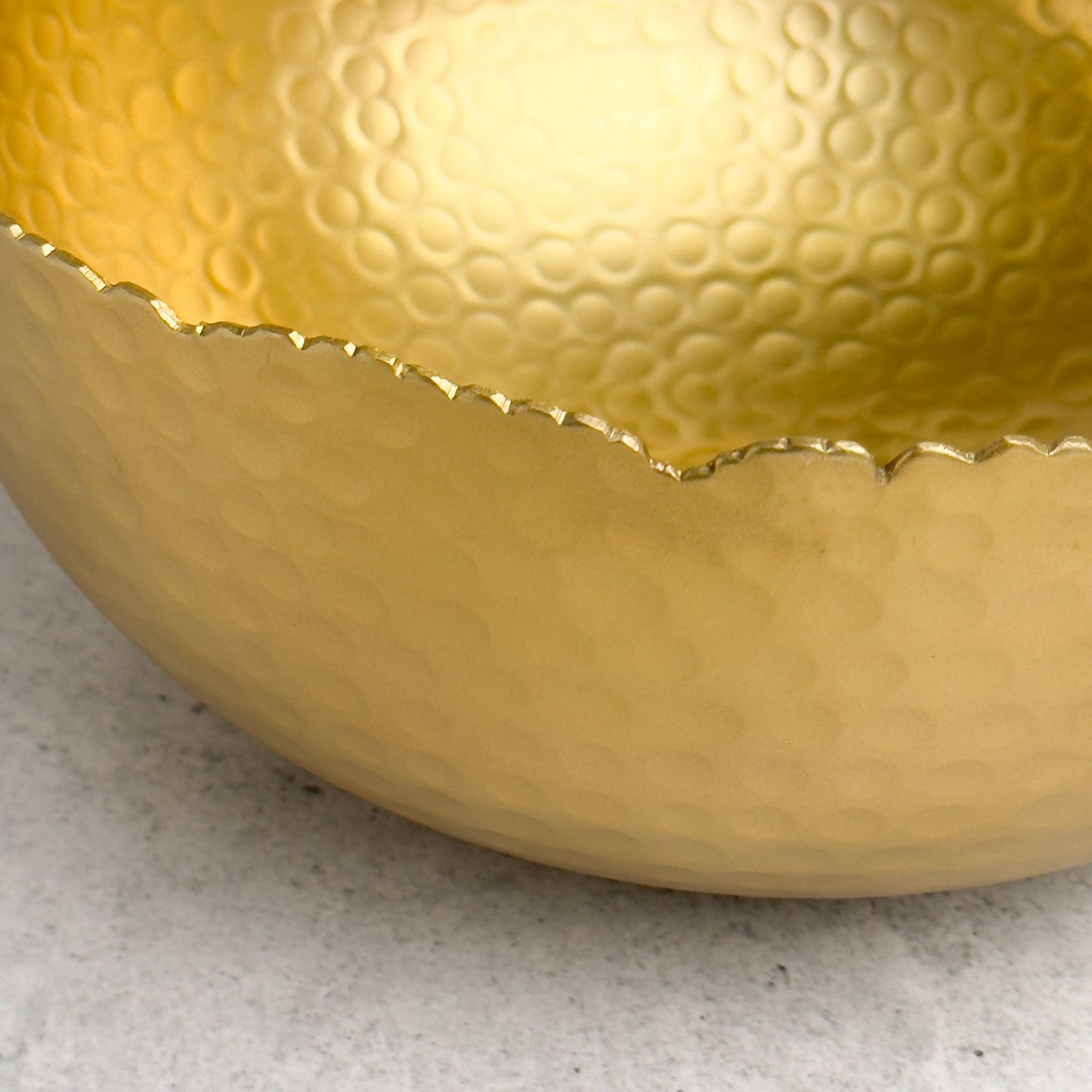 Gilded Hammered Bowl