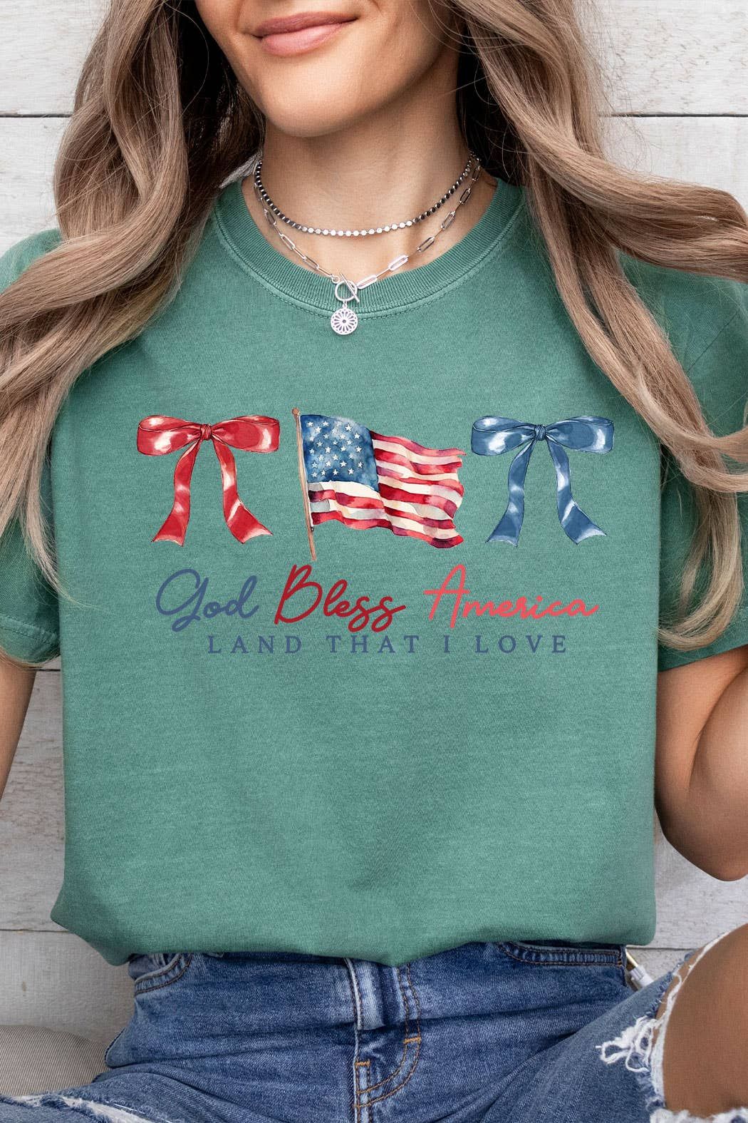God Bless America Coquette Comfort Colors Tee