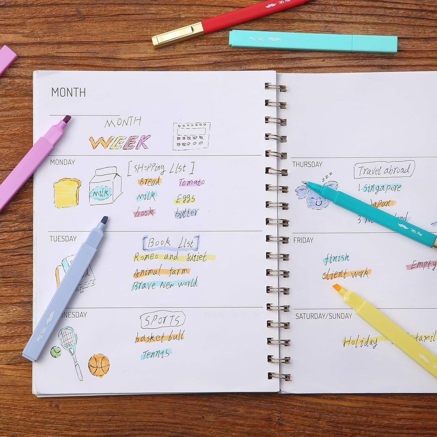 Bible Safe Highlighters & Gel Pens Set