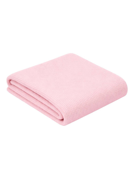 Organic Cotton Waffle Swaddle Blanket, Blush