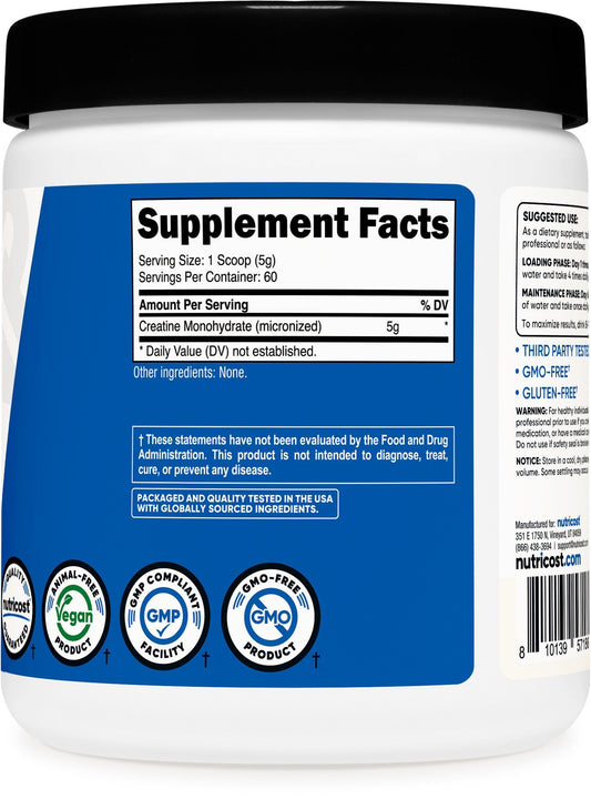 Creatine Monohydrate Powder [300 GMS] [Unflavored]