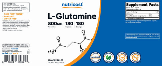 L-Glutamine Capsules [800 MG] [180 CAPS]