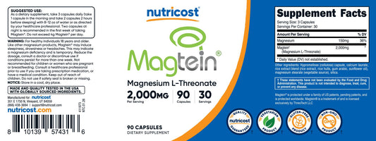 Magtein Magnesium L-Threonate [144 MG] [90 CAPS]