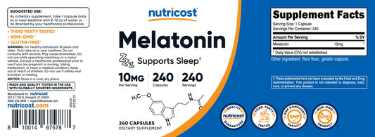 Melatonin Capsules [10 MG] [240 CAPS]