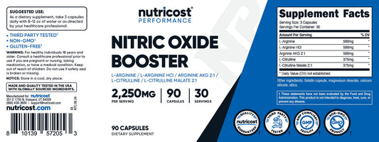 Nitric Oxide Booster Capsules [750 MG] [90 CAPS]  NCW