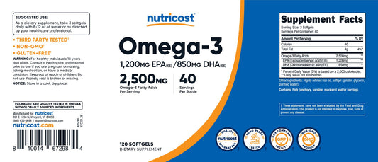 Omega-3 [2500 MG] [120 Softgels]