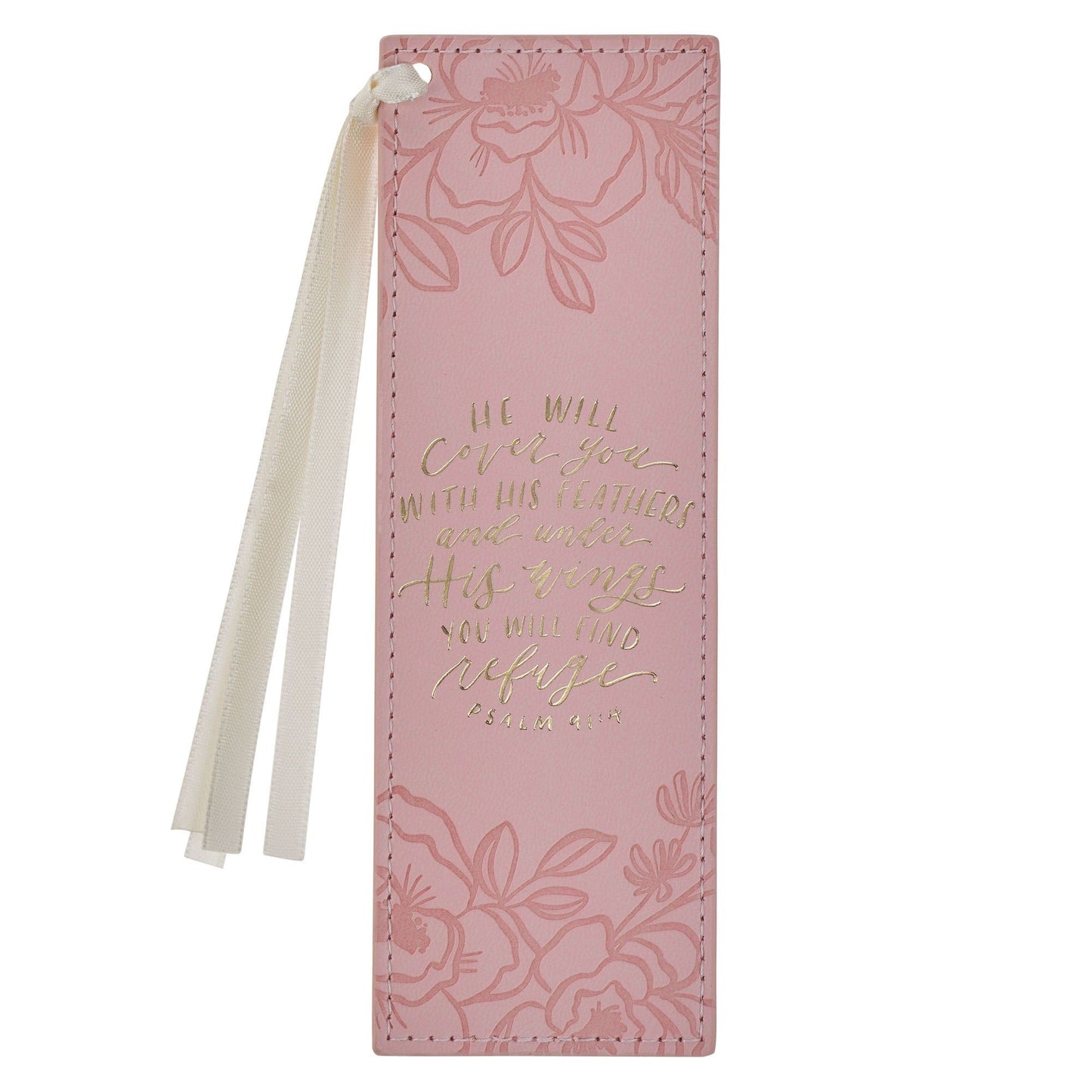 Bookmark  Faux  Leather  Pink  He  Will
Cover You Ps. 91:4