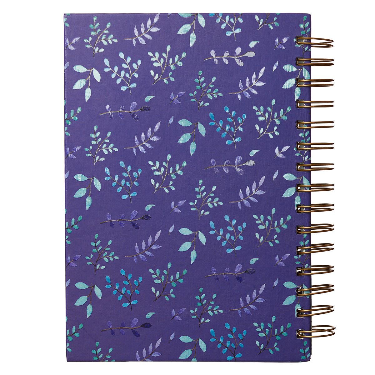 Journal Spiral-bound Purple/White Floral I Can Do All This Phil. 4:13