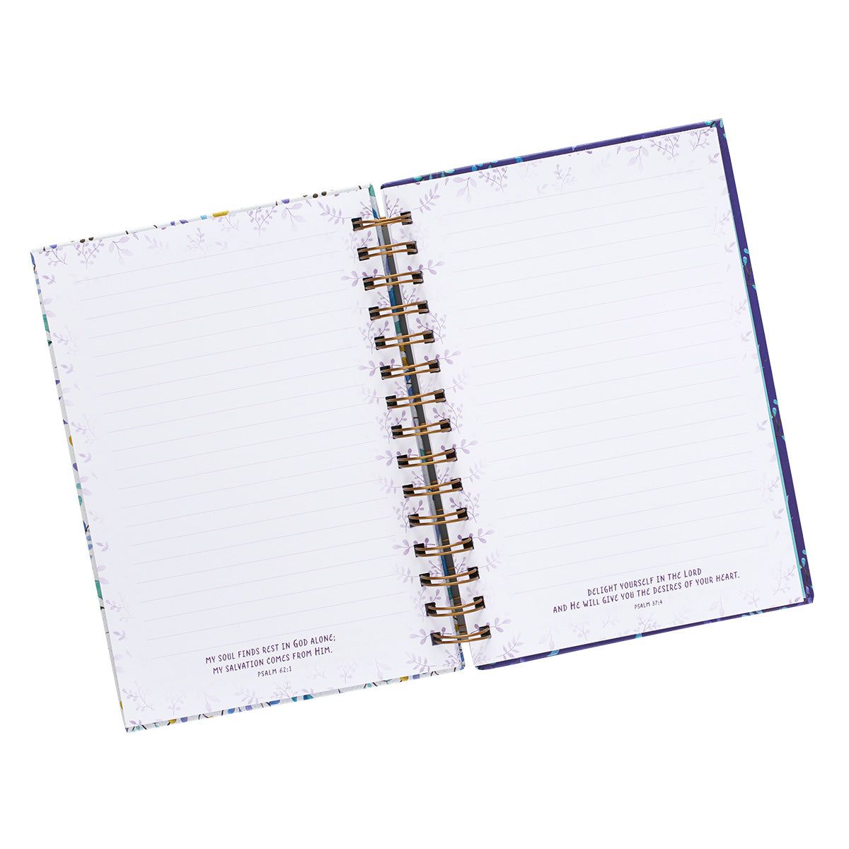 Journal Spiral-bound Purple/White Floral I Can Do All This Phil. 4:13