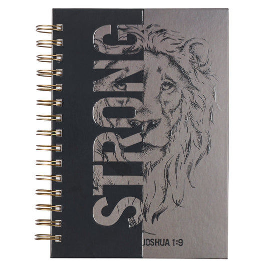 Journal   Spiral-bound   Black/Gray   Be
Strong Josh. 1:9