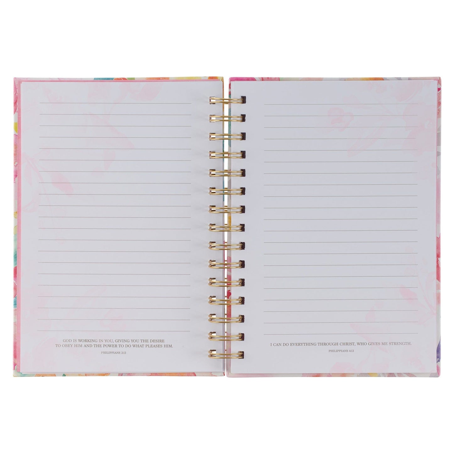 Journal Spiral-bound Multicolored Floral
All Things Through Christ Phil 4:13