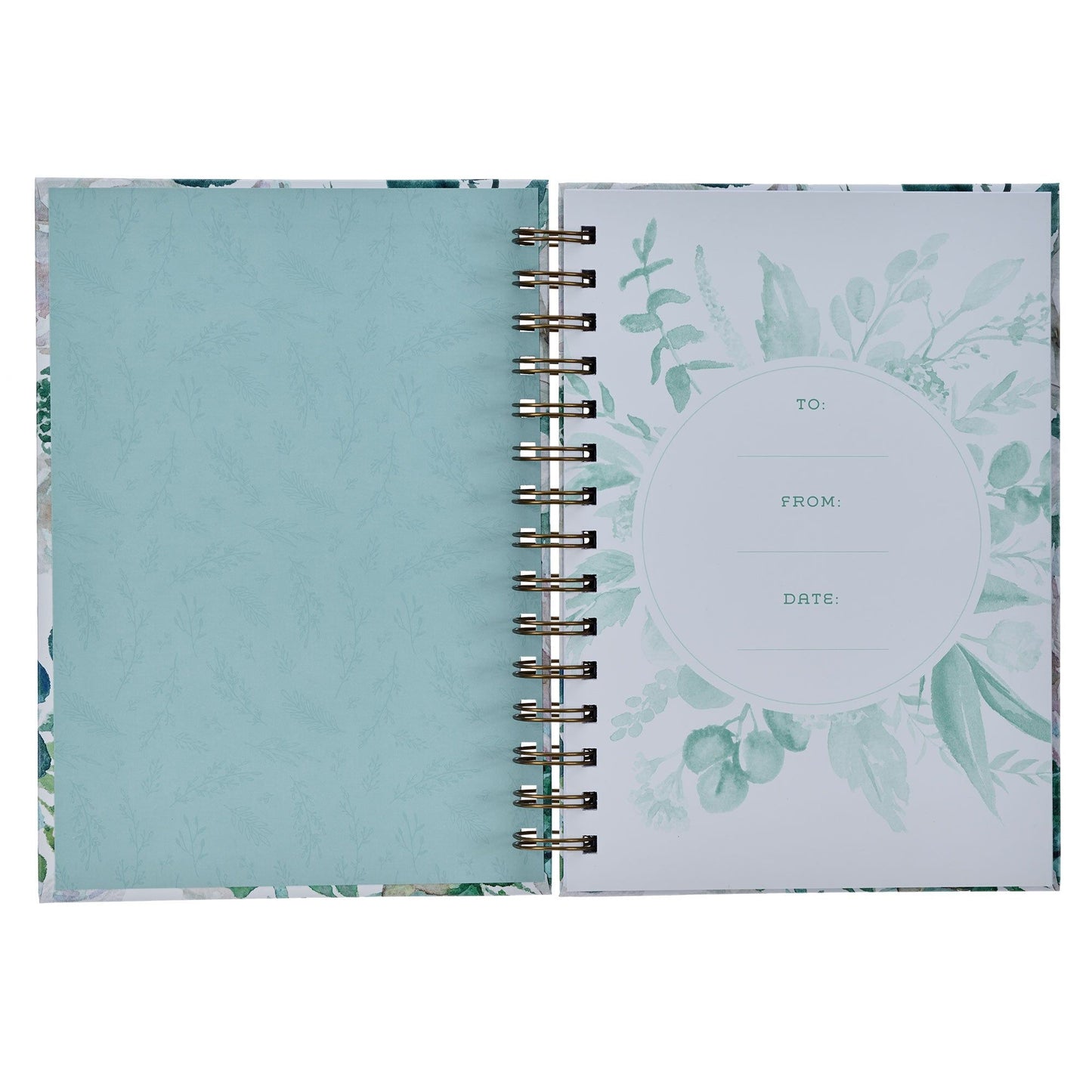 Journal Spiral-bound White/Teal Floral Be
Still Ps. 46:10