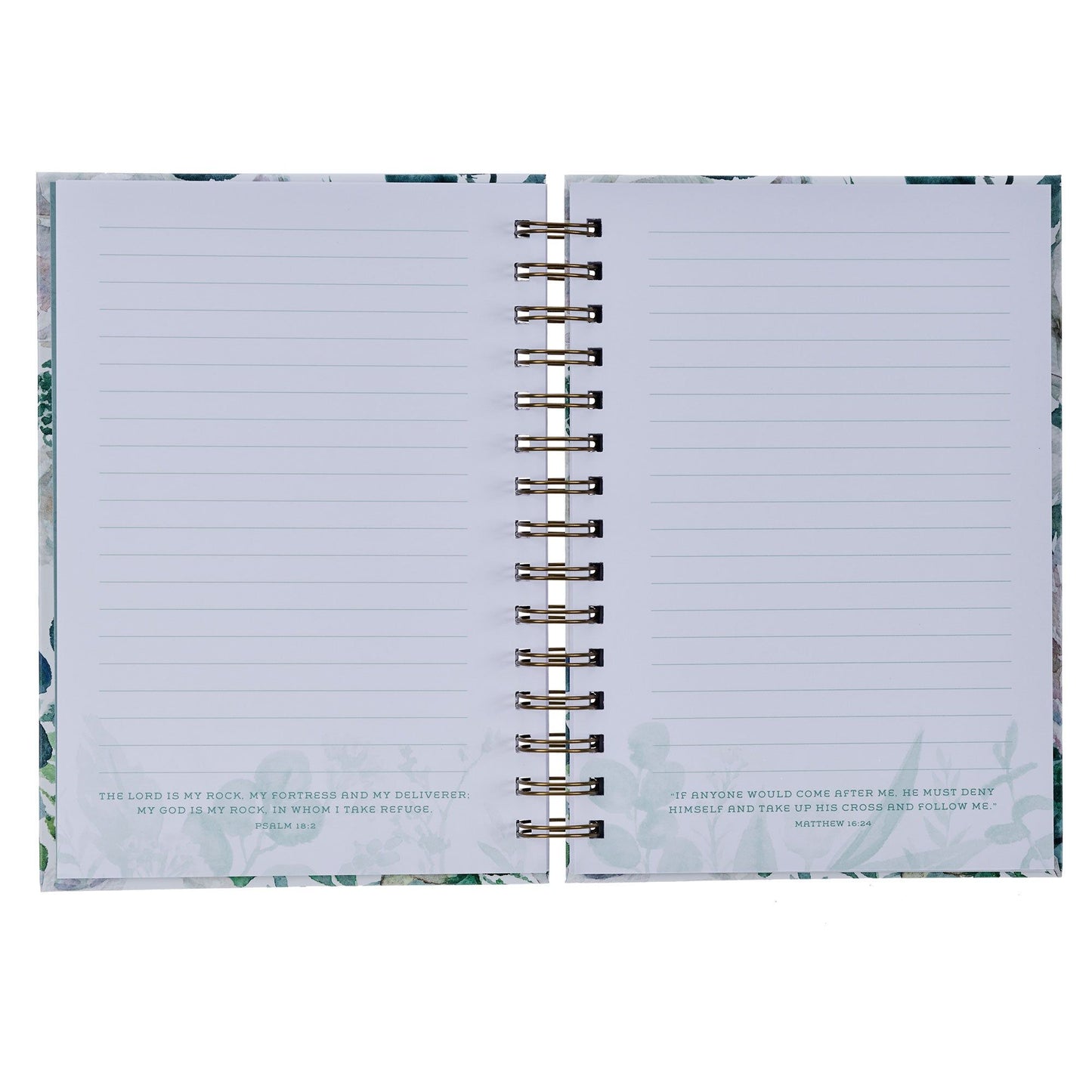 Journal Spiral-bound White/Teal Floral Be
Still Ps. 46:10
