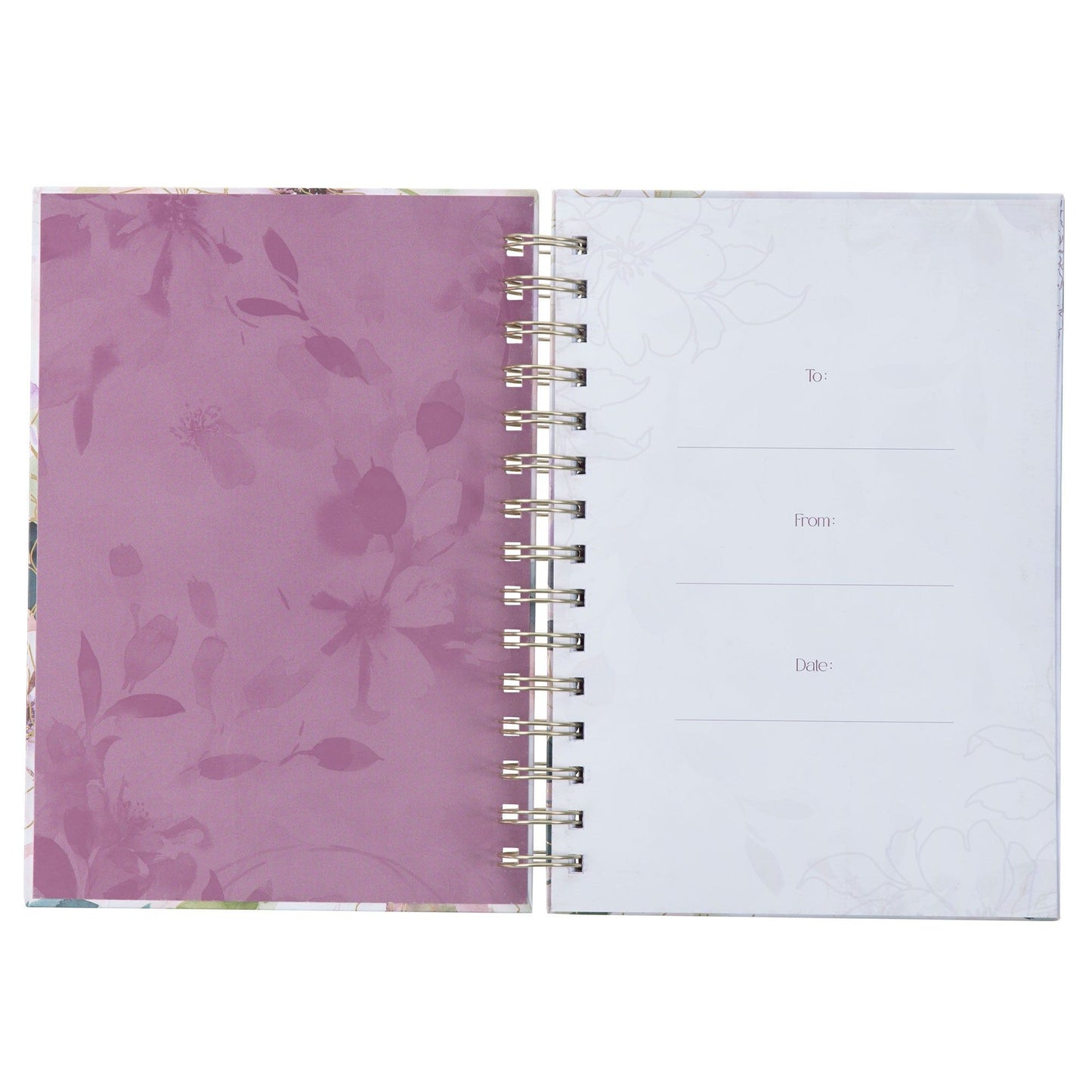 Journal Spiral-bound Purple Floral Trust in the Lord Prov. 3:5