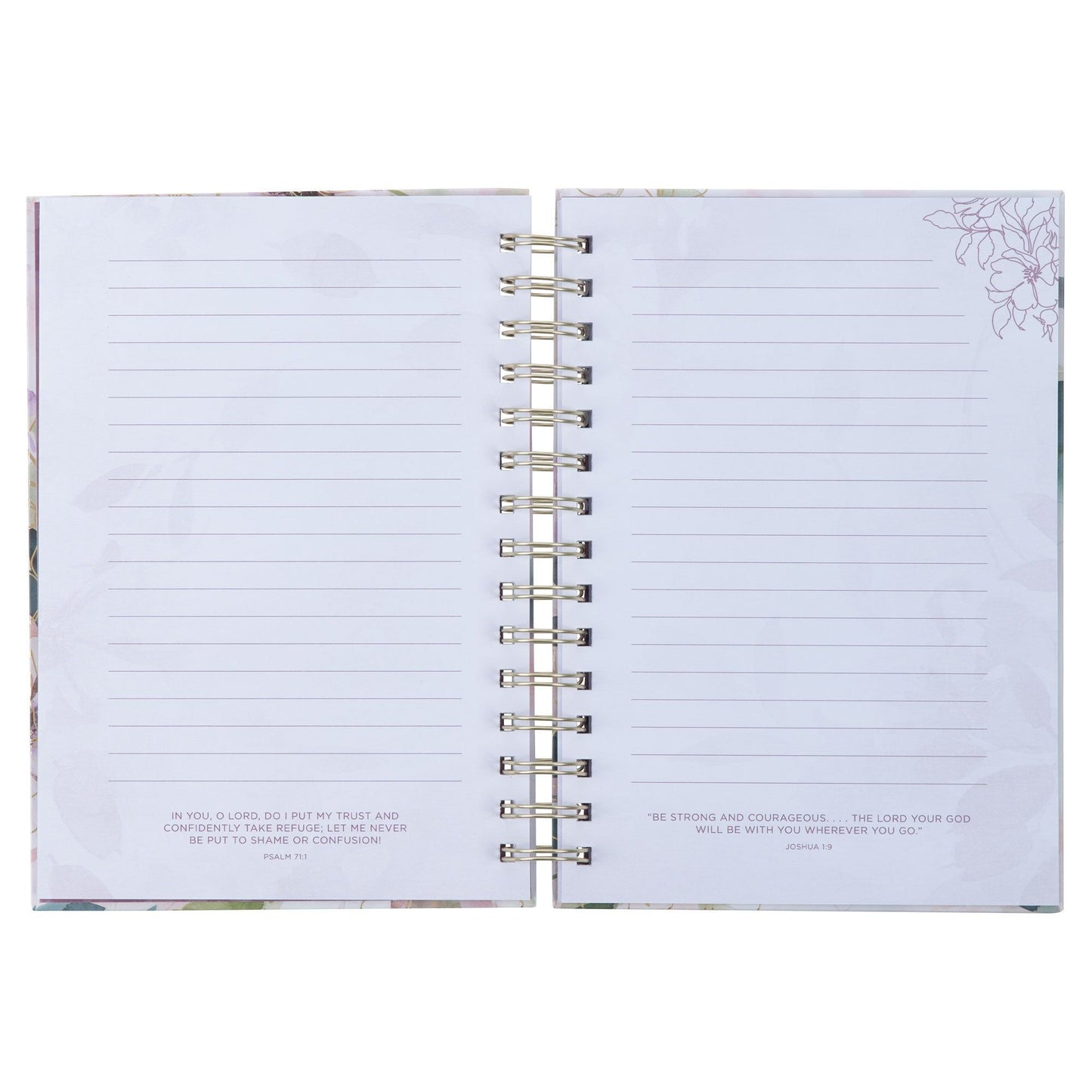 Journal Spiral-bound Purple Floral Trust in the Lord Prov. 3:5