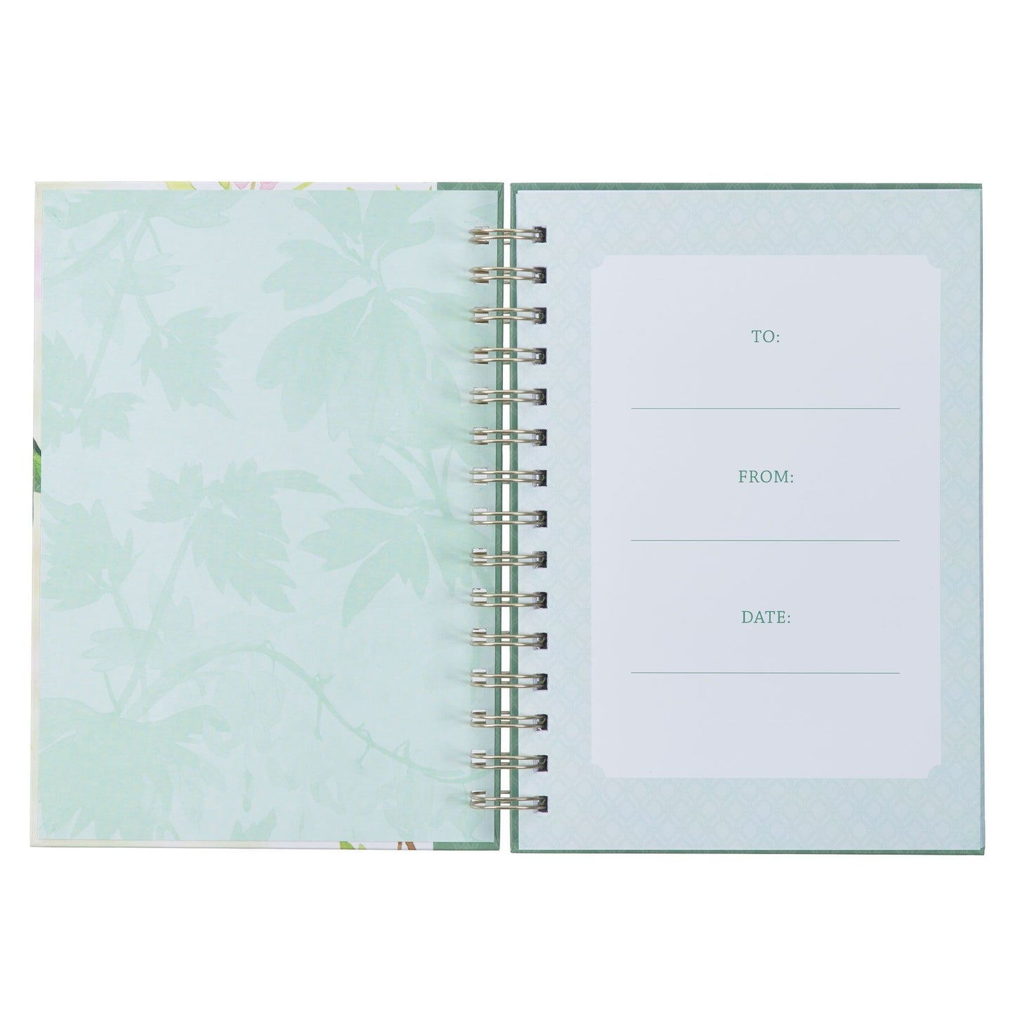 Journal Spiral-bound Green Love 1 Cor.
13:4