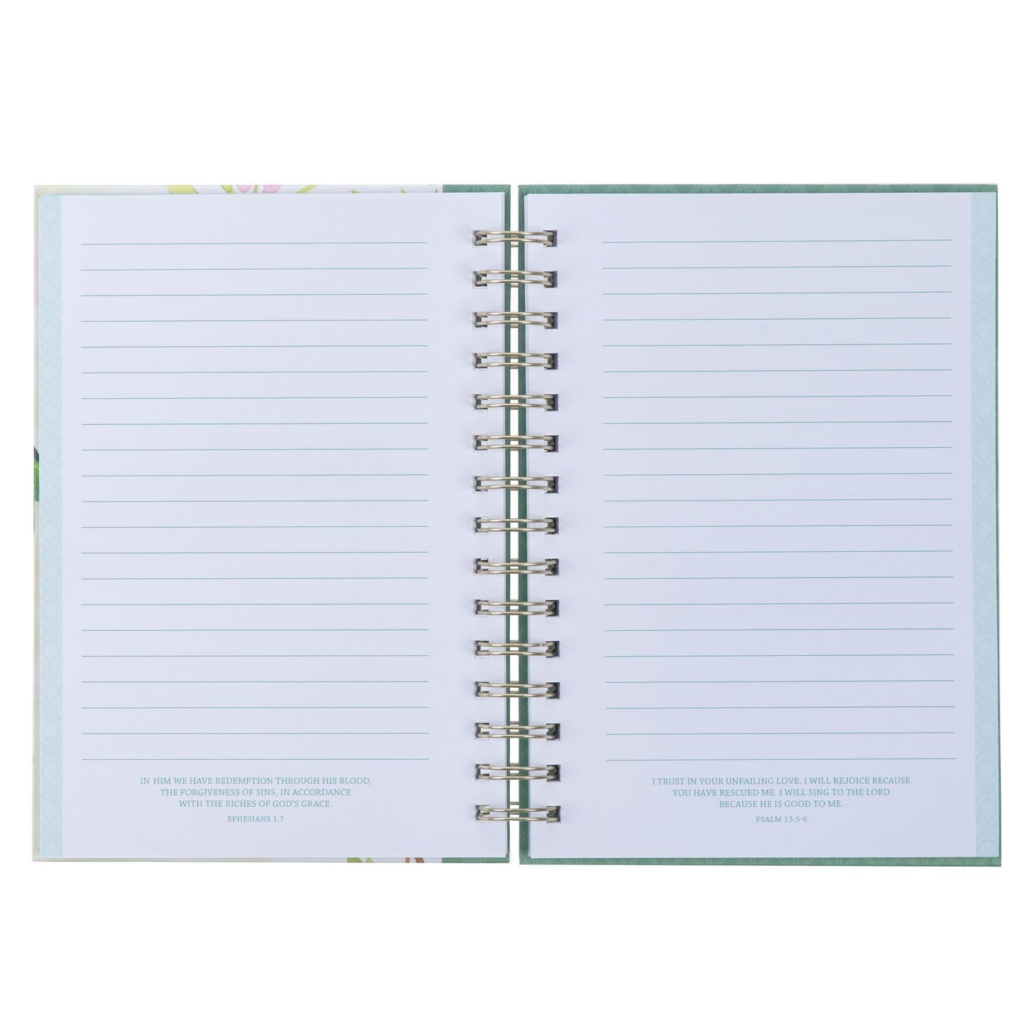 Journal Spiral-bound Green Love 1 Cor.
13:4