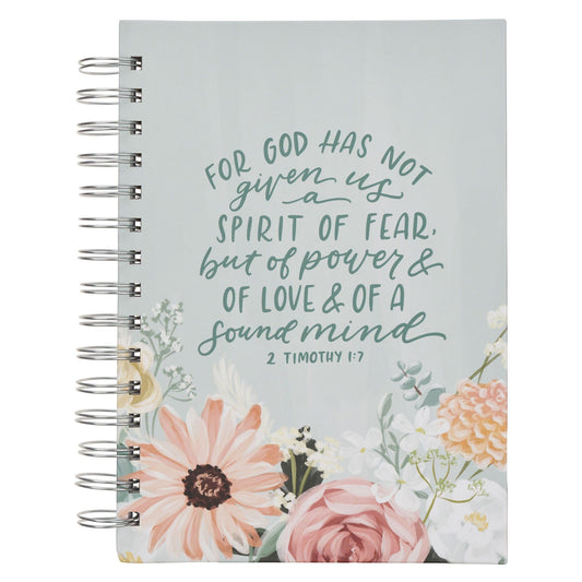 Journal Spiral-bound Blue Floral For God
Has Not Given Us A Spirit of Fear 1 Tim.
1:17