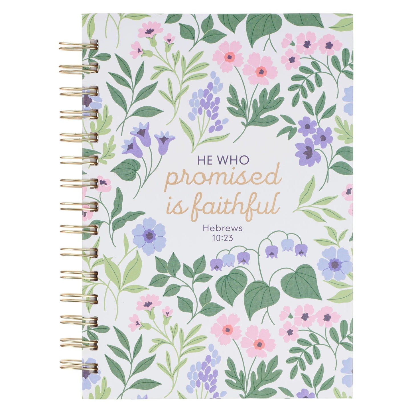 Jour nal  Spiral  White  Floral  He  Who
Promised Heb. 10:23