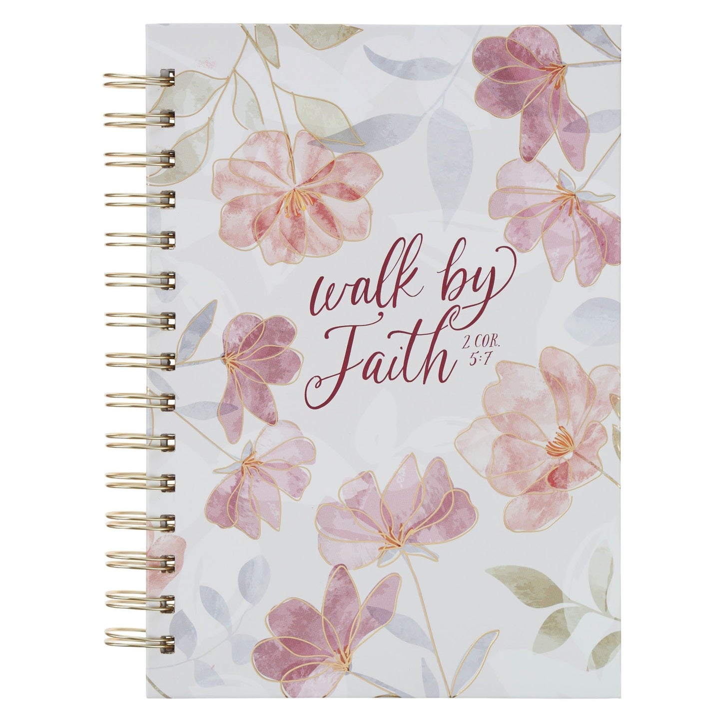 Journal Spiral White Floral Walk By Faith 2
Cor. 5:7