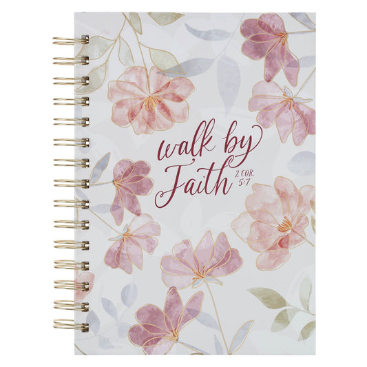 Journal Spiral White Floral Walk By Faith 2
Cor. 5:7