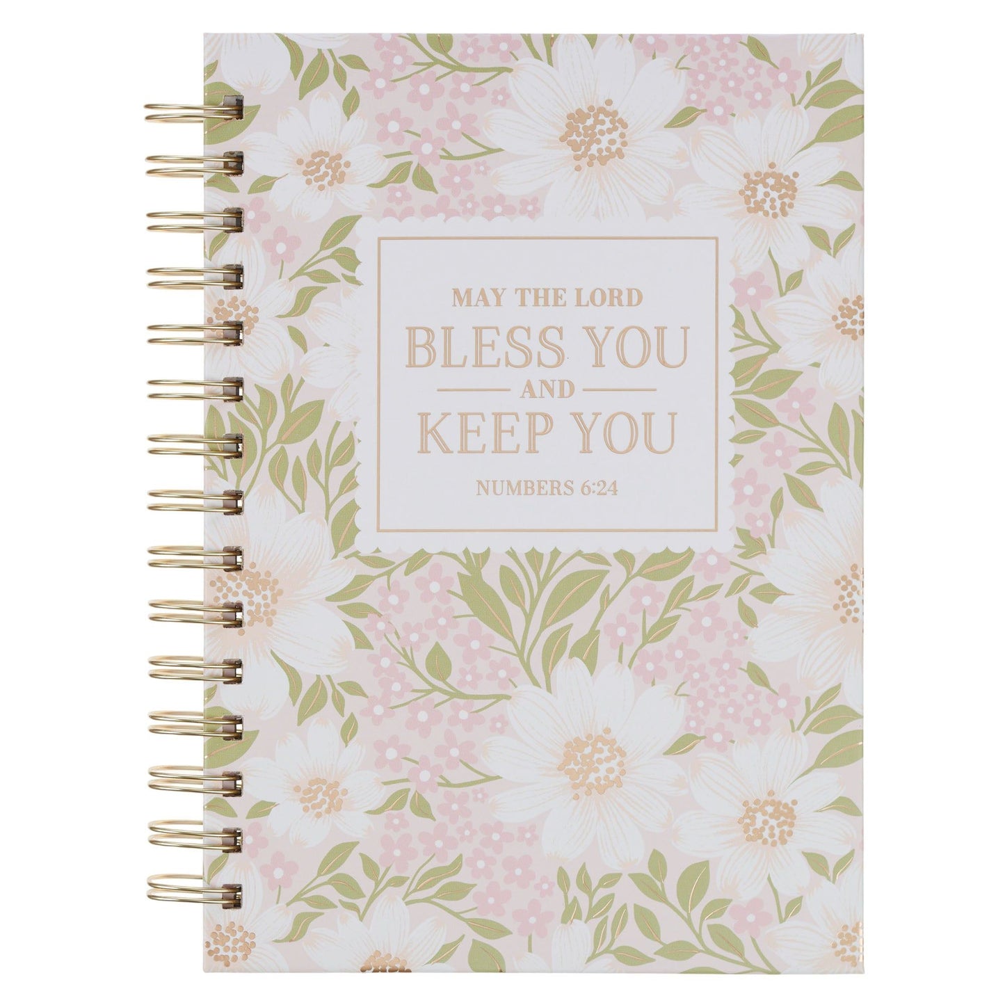 Journal Spiral Pink Floral Bless You And
Keep You Num. 6:24