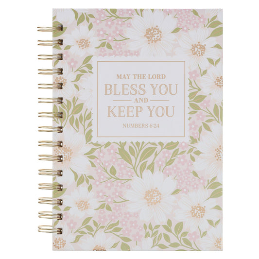 Journal Spiral Pink Floral Bless You And
Keep You Num. 6:24