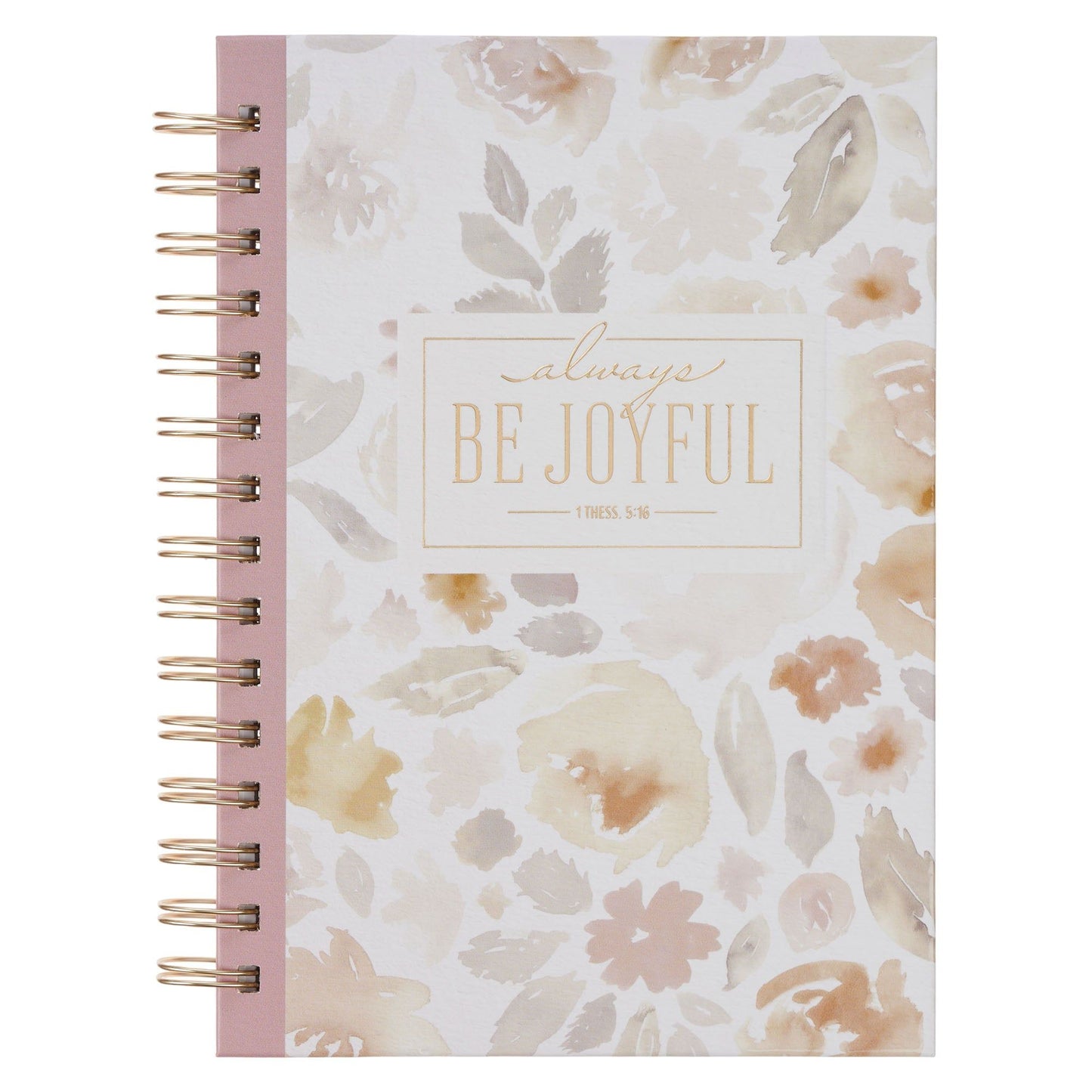 Journal  Spiral  Dusty  Mauve  Floral  Be
Joyful 1 Thess. 5:16