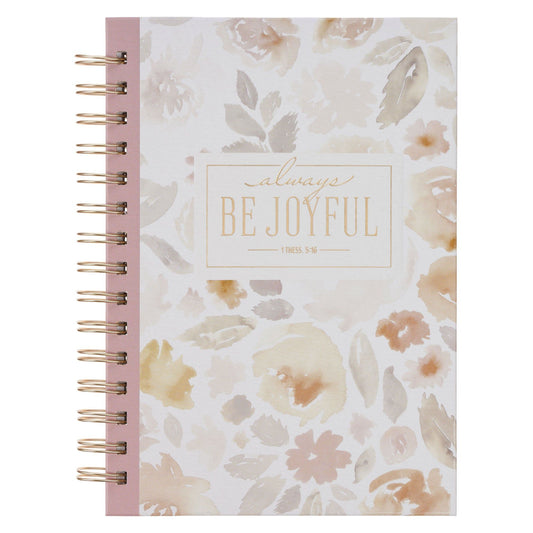 Journal  Spiral  Dusty  Mauve  Floral  Be
Joyful 1 Thess. 5:16