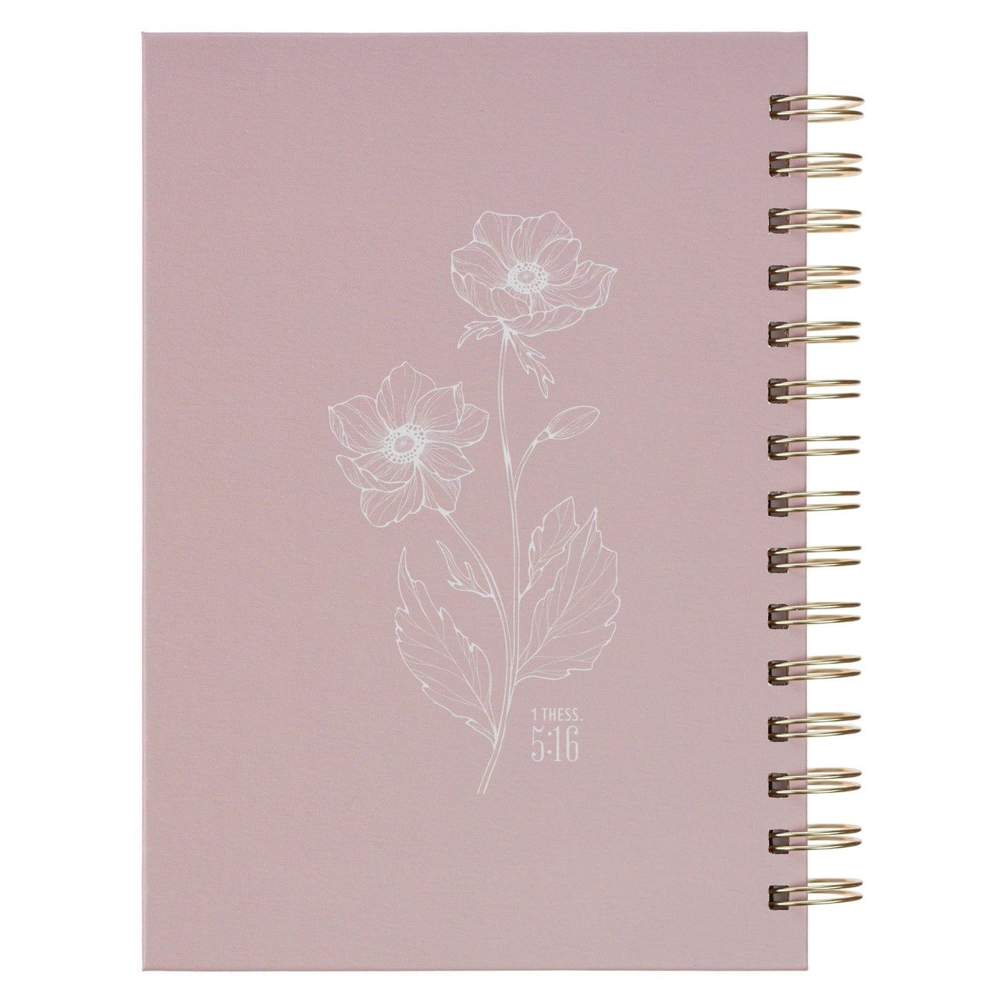 Journal  Spiral  Dusty  Mauve  Floral  Be
Joyful 1 Thess. 5:16