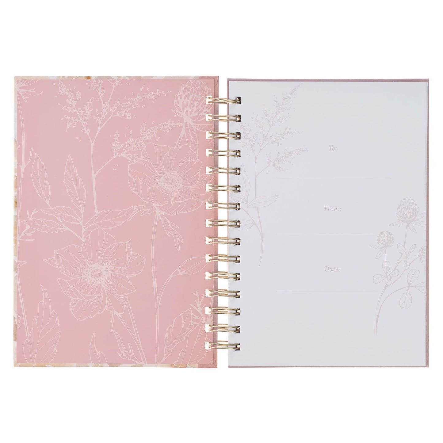 Journal  Spiral  Dusty  Mauve  Floral  Be
Joyful 1 Thess. 5:16