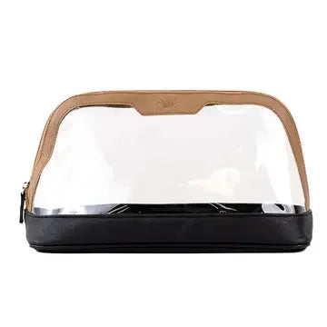 Jenna Cosmetic Case   Taupe/Black   12.5x7x5