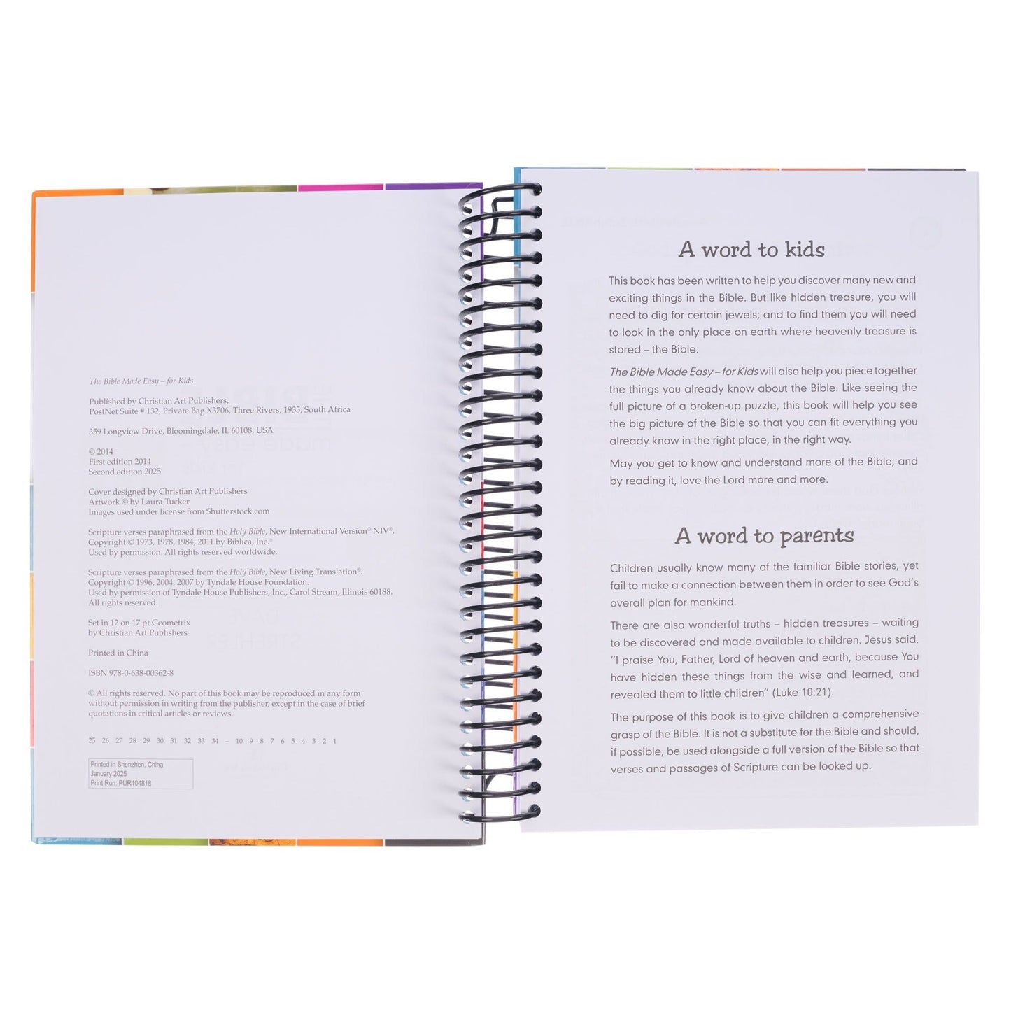Kid Book The Bible Made Easy Spiral