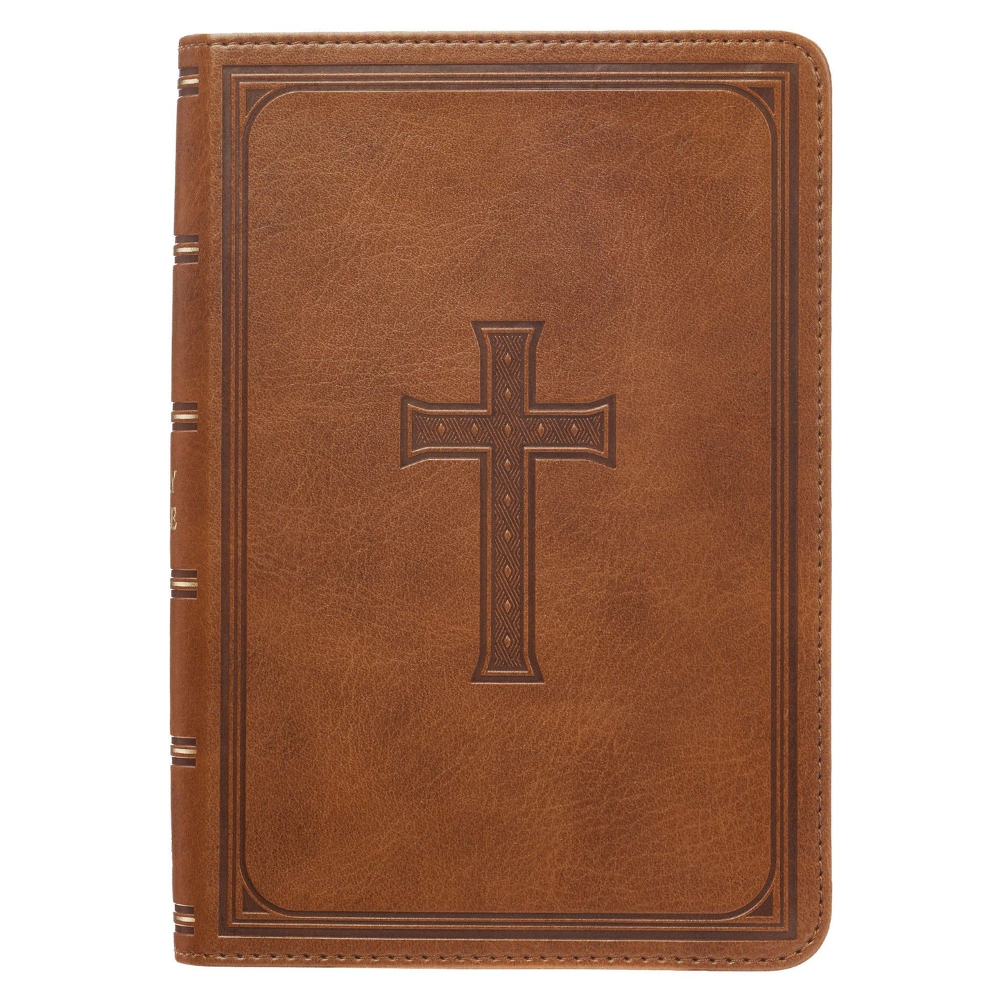 KJV  Bible  Compact  LP  Faux  Leather, Saddle Tan