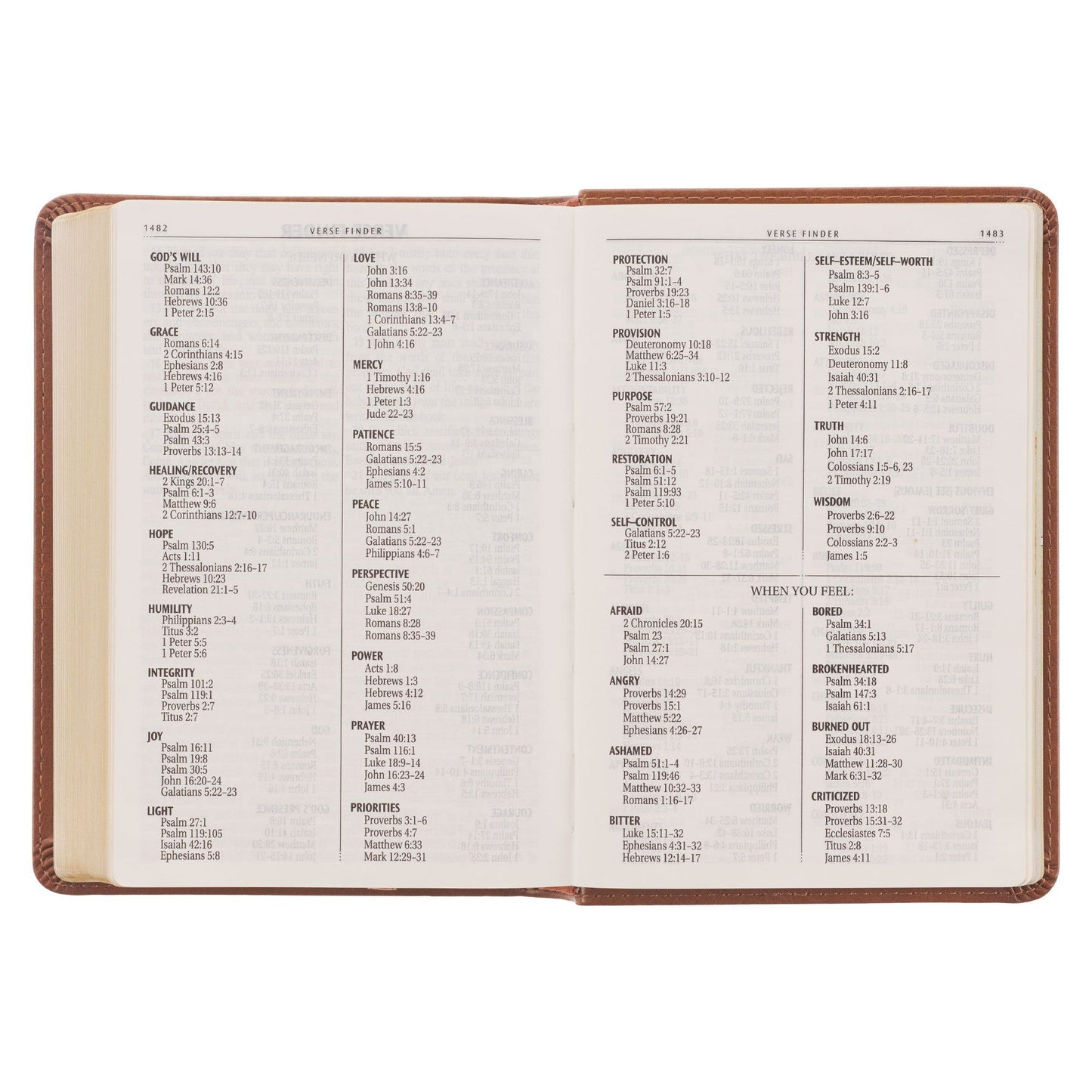 KJV  Bible  Compact  LP  Faux  Leather, Saddle Tan