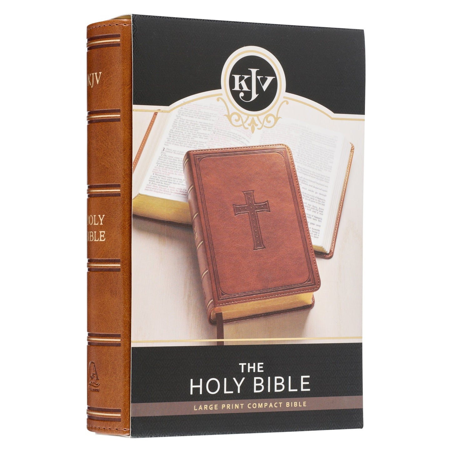 KJV  Bible  Compact  LP  Faux  Leather, Saddle Tan