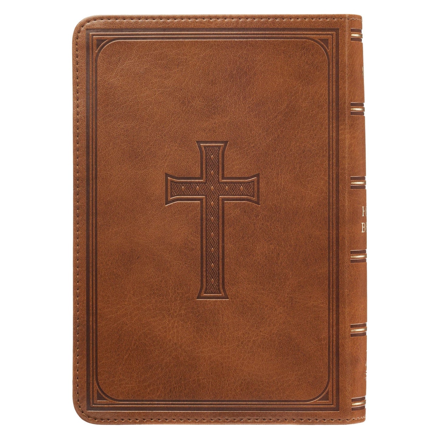 KJV  Bible  Compact  LP  Faux  Leather, Saddle Tan