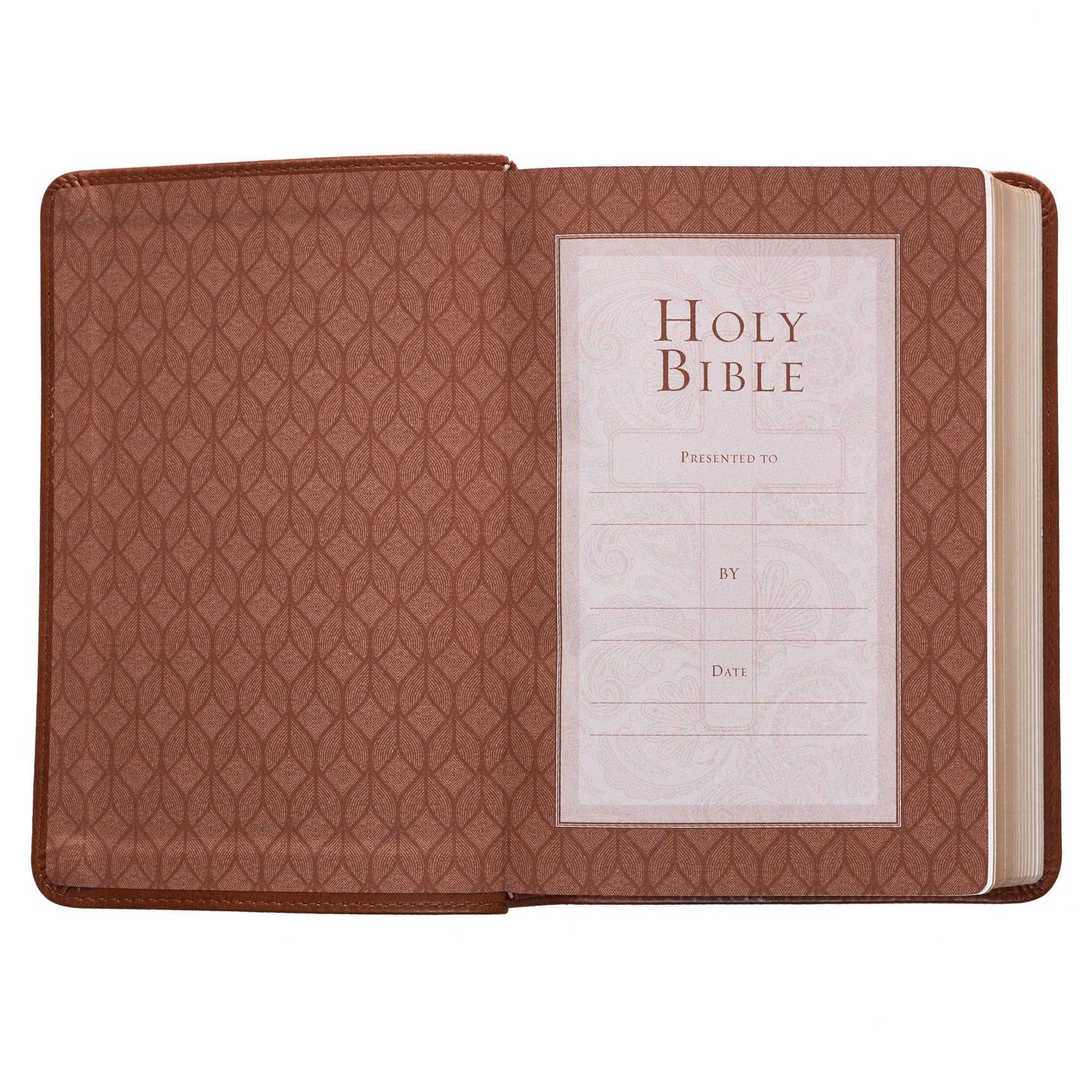 KJV  Bible  Compact  LP  Faux  Leather, Saddle Tan