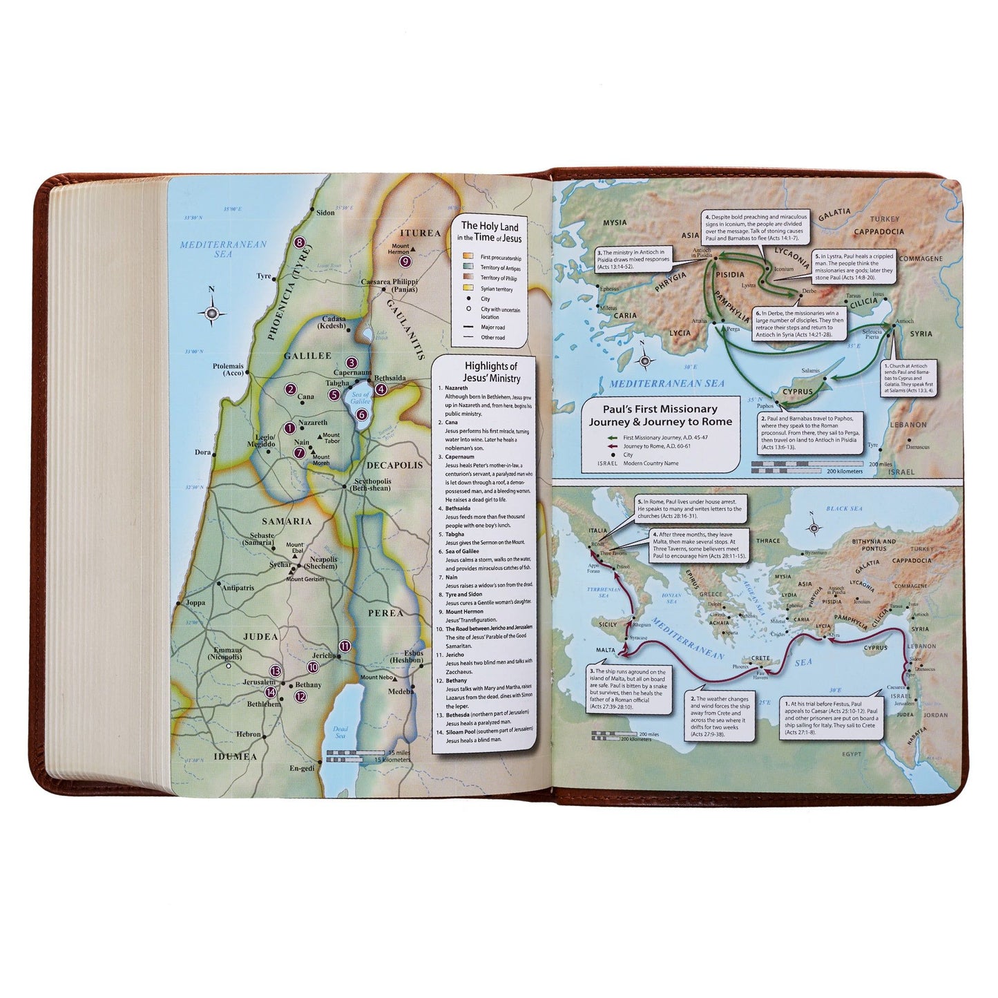 KJV  Bible  Compact  LP  Faux  Leather, Saddle Tan