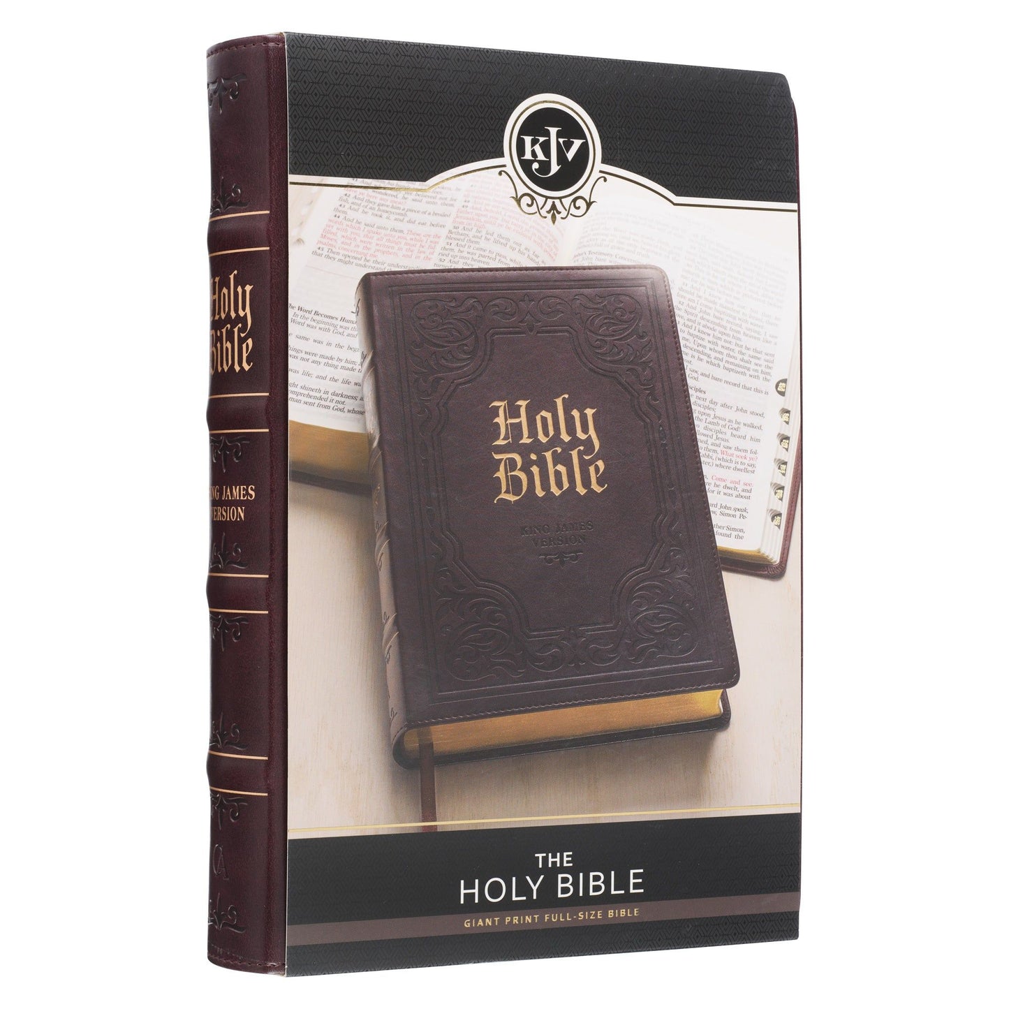 KJV  Bible  Giant  Print  Full-size  Faux
Leather, Dark Brown