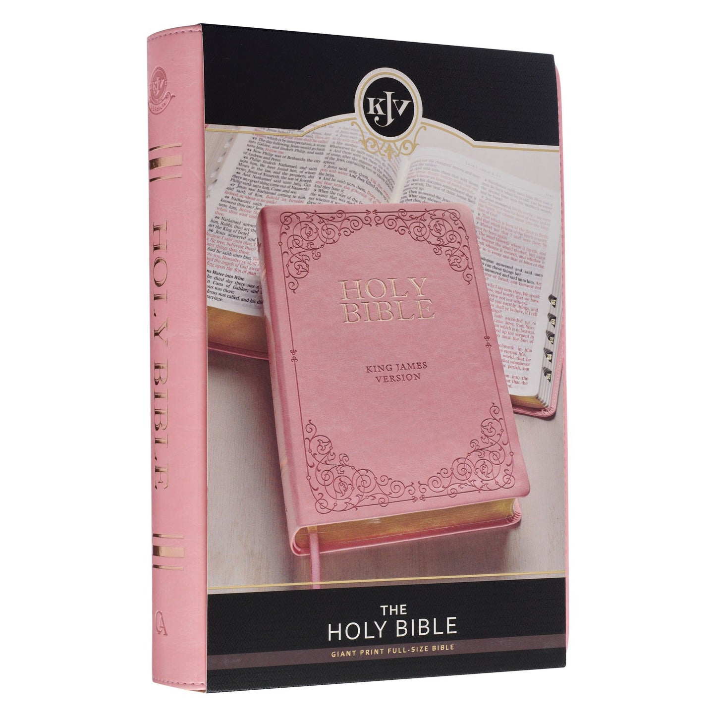 KJV  Bible  Giant  Print  Full-size  Faux
Leather, Pink