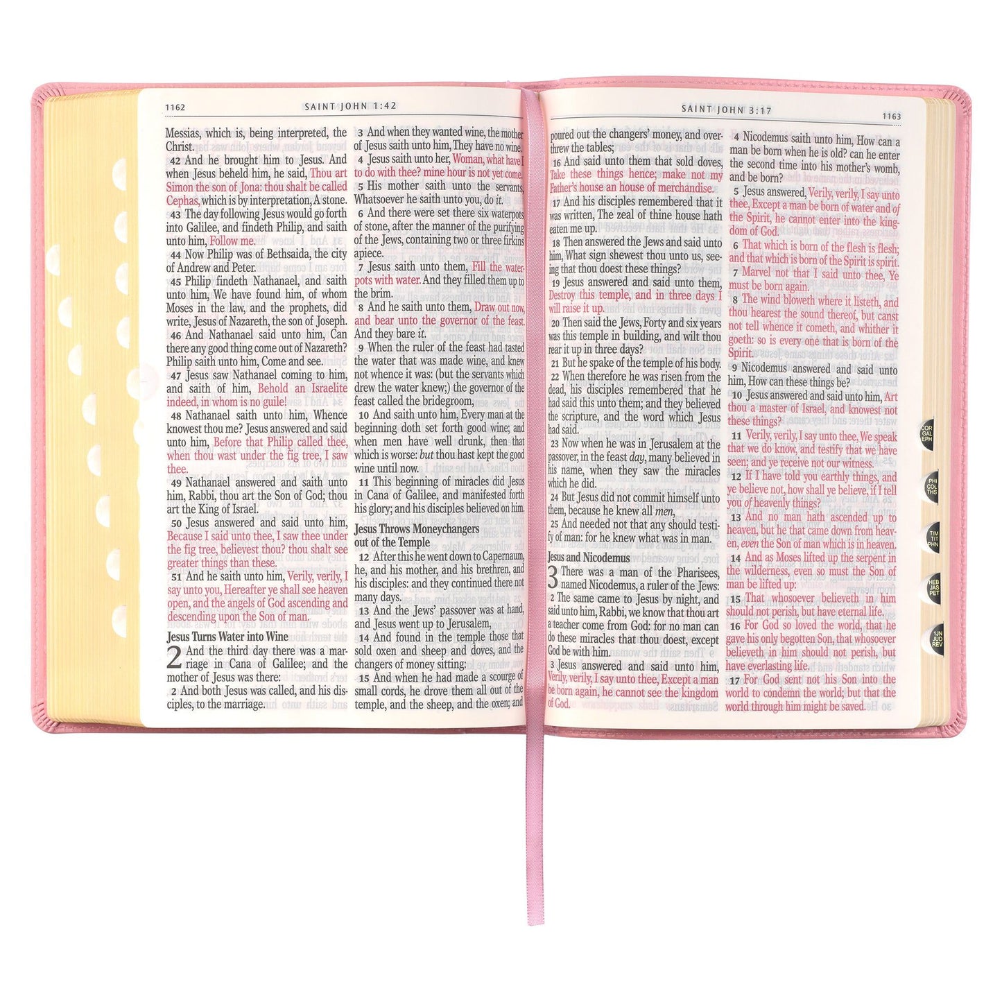 KJV  Bible  Giant  Print  Full-size  Faux
Leather, Pink