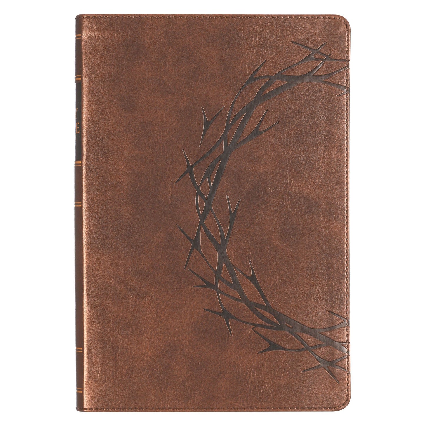 KJV  Bible  Giant  Print  Full  Size  Faux
Leather Crown of Thorns, Brown