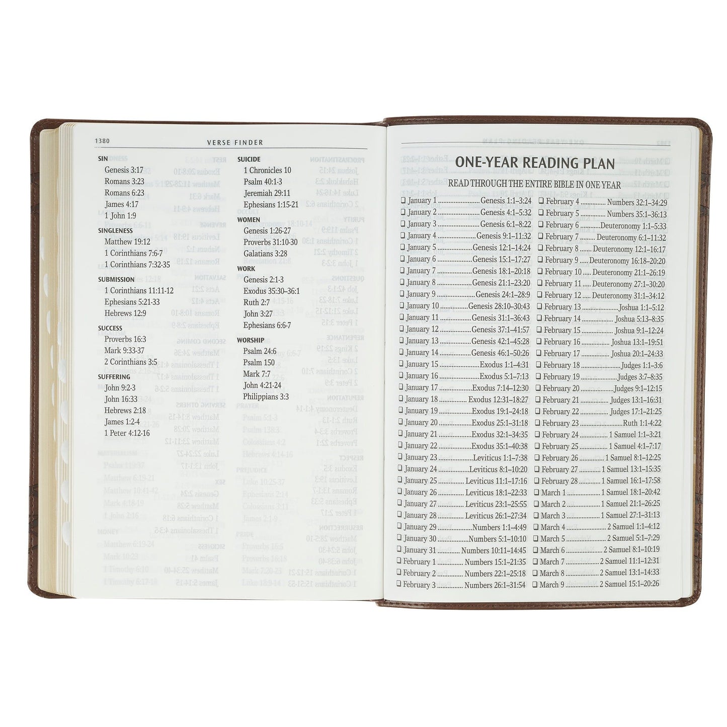 KJV  Bible  Giant  Print  Full  Size  Faux
Leather Crown of Thorns, Brown